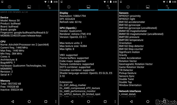 google nexus 5x geekbench