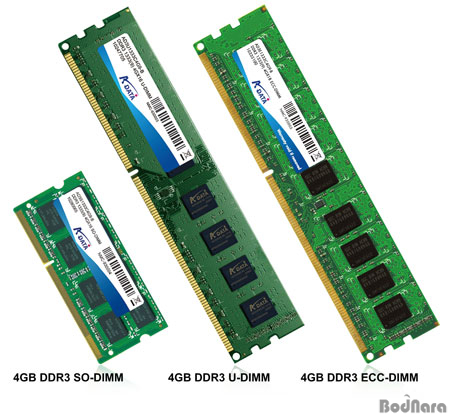 A-DATA, DDR3 4GB 모듈 출시:: 보드나라