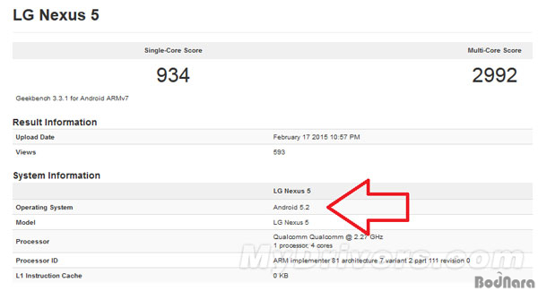 google nexus 5x geekbench