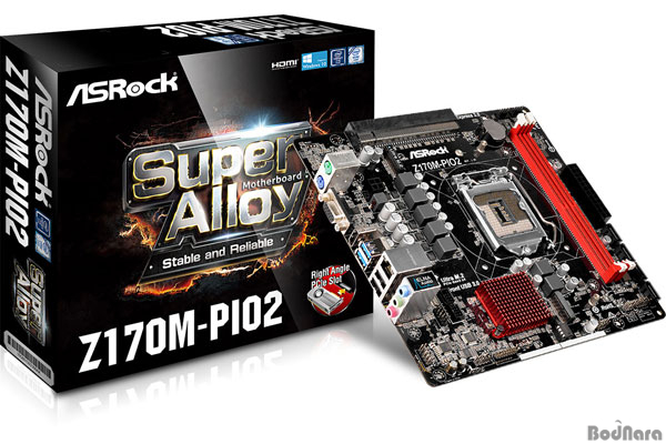 슬림형 PC를 위해 PCIe x16 슬롯 눕힌 메인보드, ASRock Z170M-PIO2 출시:: 보드나라 슬림형 PC를 위해 PCIe x16 슬롯 눕힌 메인보드... 