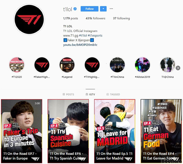 T1 공식 인스타그램, IGTV 통해 페이커 일상 공개:: 보드나라 T1 공식 인스타그램, IGTV 통해 페이커 일상 공개 :: 보드나라