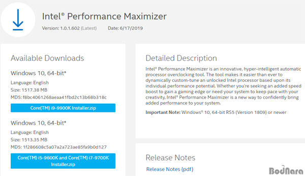 Intel Performance Software 인텔, 9세대 코어 프로세서용 자동 오버클럭 툴 공개 Page 1:: 보드나라