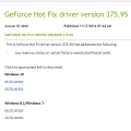 NVIDIA ֽ ̹  ϶ ̽ ,   Ƚ ̹ 375.95 