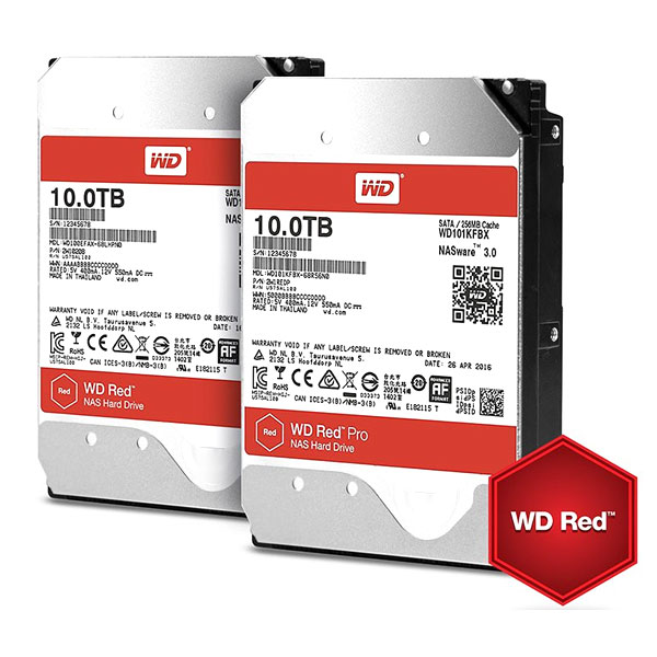 NAS를 위해 디자인된 WD Red와 Red Pro 10TB HDD 출시:: 보드나라