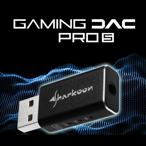 Carte Son Externe Sharkoon Gaming DAC Pro S V3 - Audio Haute Résolution 24-bit/96kHz - Pour PC, Console, Casque