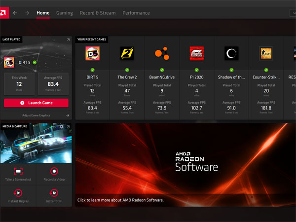 사용자 지정 및 원격 게임 업그레이드, AMD RSAE 21.4.1 릴리스 :: 보드 국가
