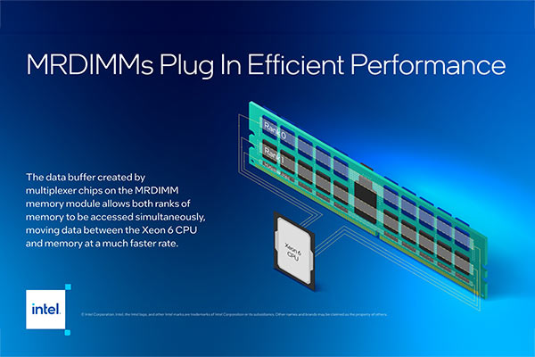 인텔, 새로운 메모리 MRDIMM 지원으로 데이터센터 성능 향상