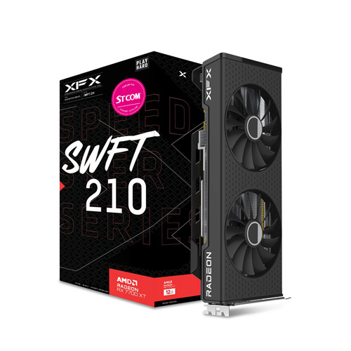 STCOM, 합리적인 게이밍 그래픽카드, XFX 라데온 RX 7700 XT SWFT 210 CORE 출시