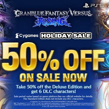 사이게임즈, ‘Granblue Fantasy Versus Rising’ 50%OFF 할인 이벤트 실시 중