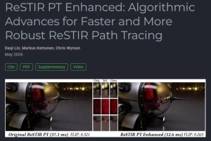 �н�Ʈ���̽� ���� �ִ� 3�� ����, ������ ReSTIR PT Enhanced �˰����� ��ǥ