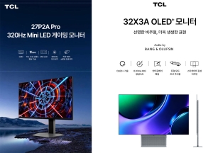TCL, 320Hz Mini LED��OLED ž�� ���̹� ����� 27P2A Pro, 32X3A ���� ���