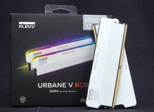 DDR5-6000 CL30�� ȭ��Ʈ ����,ESSENCORE KLEVV DDR5-6000 CL30 URBANE V RGB ��Ű�� ���� (32GB(16GB*2))