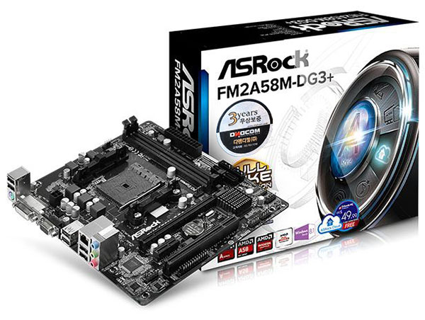 베이직이 탄탄한 ASRock FM2A58M-DG3+ 출시 | 케이벤치