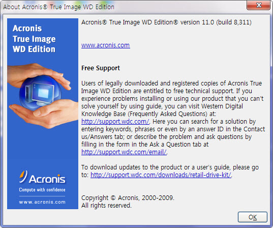 acronis true image wd edition computer restart is required